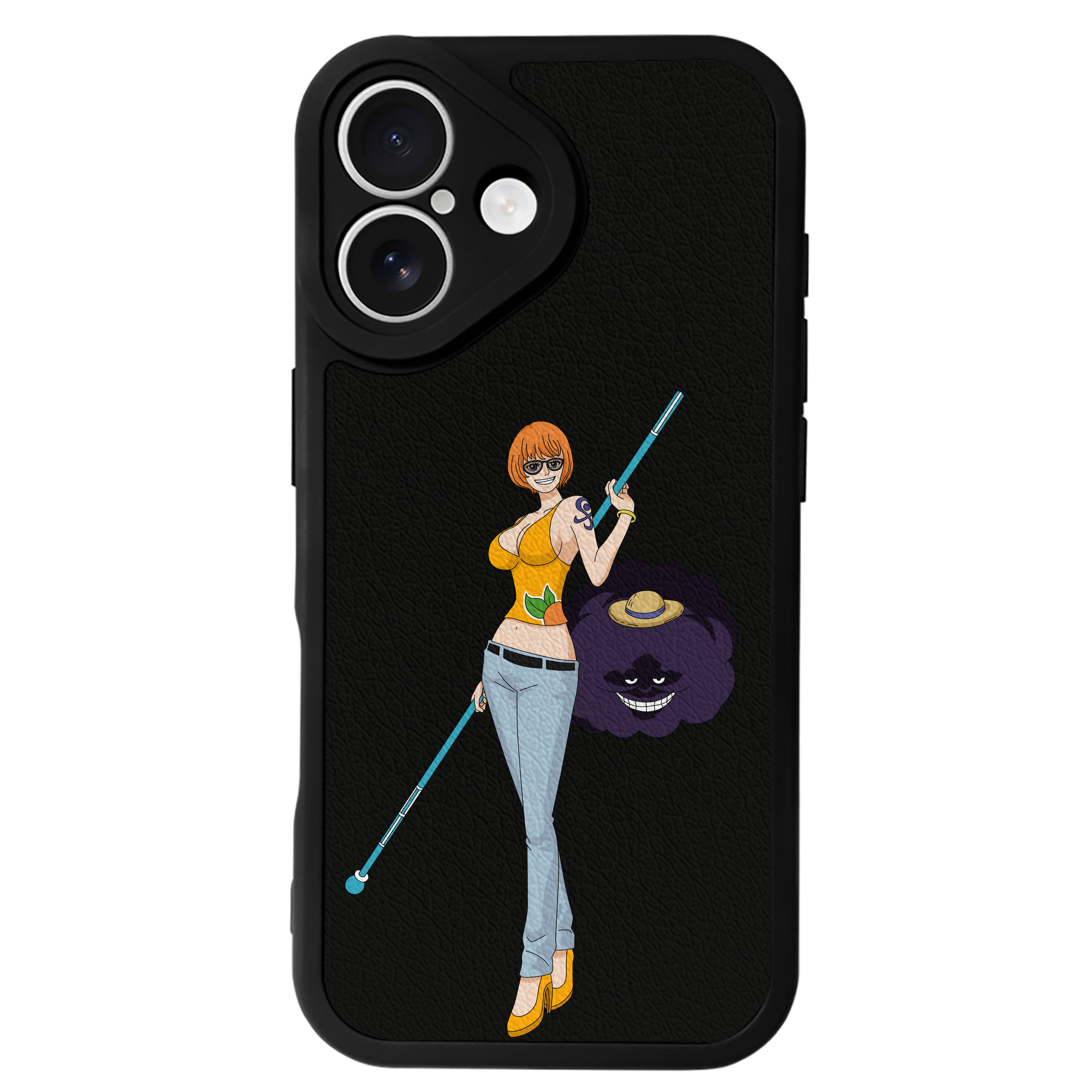 （画像用） ワンピース ナミ ONE PIECE Nami 【iPhone 16シリーズ対応】シリコンスマホケース（レザー調） 材質：シリコン